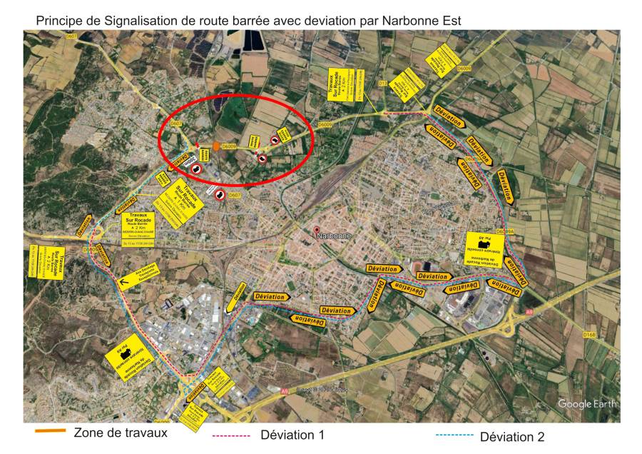 Aude - Travaux sur la rocade nord de Narbonne : un chantier adapté pour minimiser les perturbations