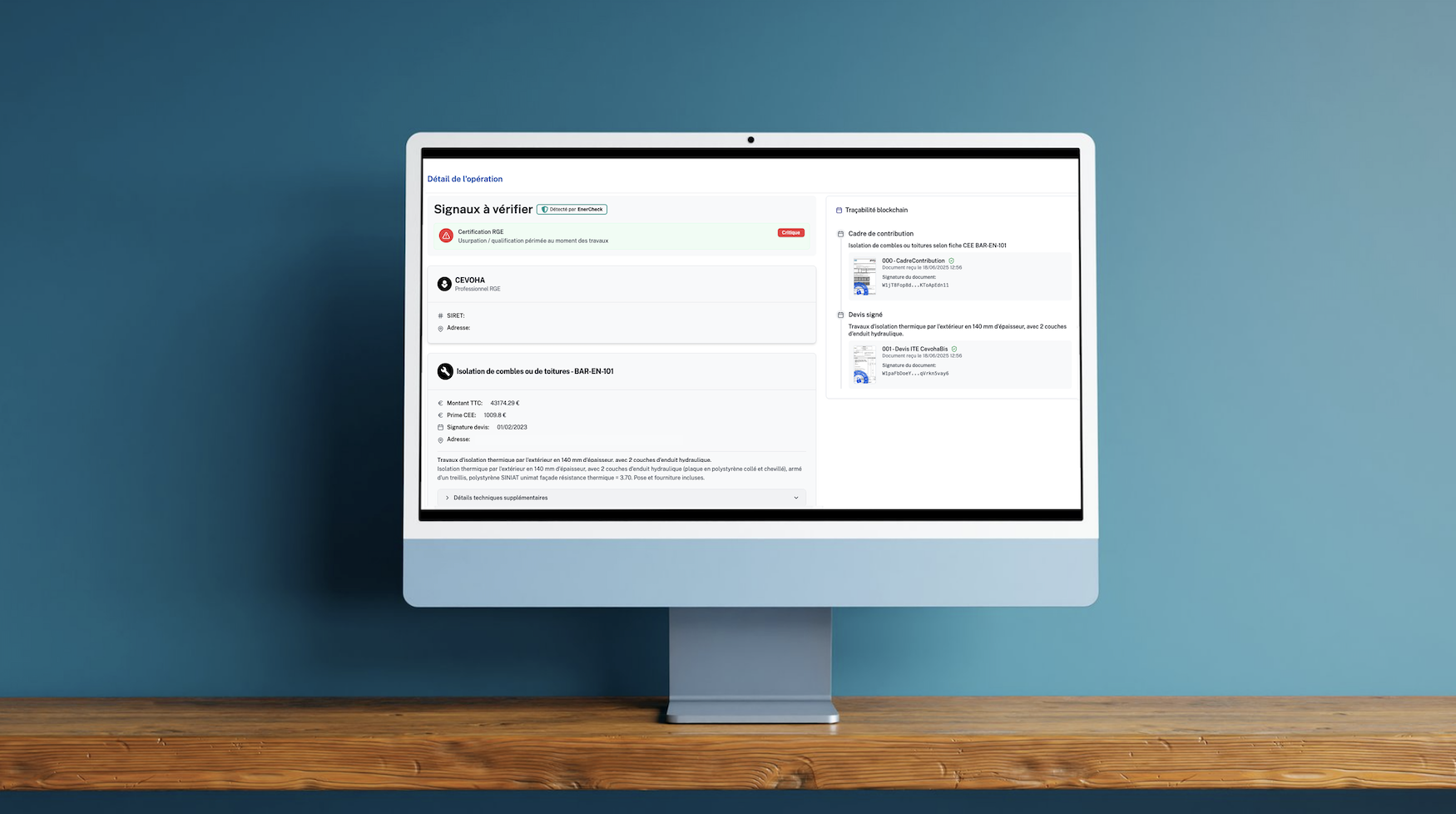- Enedger choisit la technologie de Ocode pour sa solution anti-fraude à la rénovation énergétique